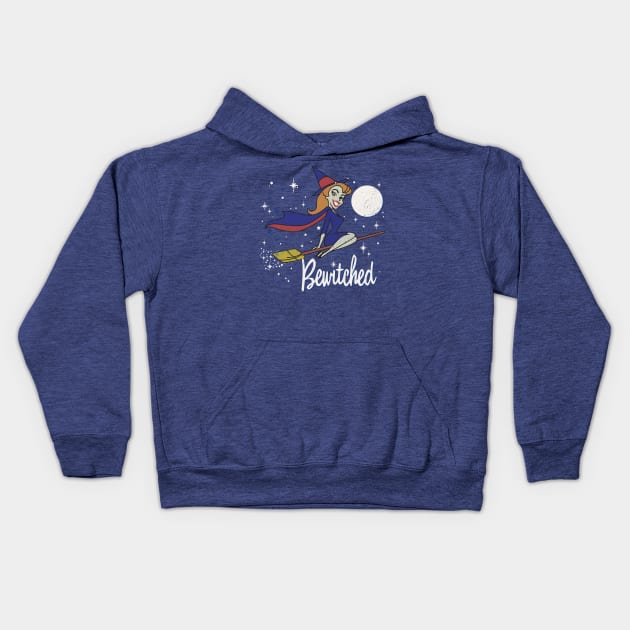 Bewitched Worn Kids Hoodie by Alema Art